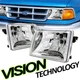 For 93-97 Ford Ranger Pickup Euro Chrome Clear Headlight Headlamps Lamps L+R KS