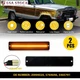 2x Front Fender LED Side Marker Lights Amber For Jeep CJ5 CJ6 CJ7 Grand Wagoneer