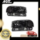 Headlights Assembly For 1999-2006 GMC Sierra/Yukon Smoke Housing Headlights 