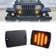 For 1987-1995 Jeep Wrangler YJ Smoked LED Side Marker Signal Turn Light w/ Plug