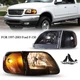 Headlights For 1997-2003 Ford F-150/97-02 Expedition/97-99 F-250 Black Corner LR