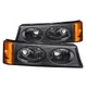 Anzo 511036 Parking Signal Lights Black Amber for 03-06 Silverado / Avalanche