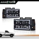 Fit For 1994-1998 Chevy C/K GMC Sierra Tahoe Black/Smoked LED Tube Headlights