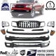 Front Primed Bumper Kit + Grille + Head Lights For 2001-2004 Toyota Tacoma 4WD Front Primed Bumper Kit + Grille + Head Lights For 2001-2004 Toyota Tacoma 4WD