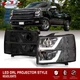 Smoked LED DRL Tube Projector Headlights Lamp For 2007-2013 Chevy Silverado 1500 Smoked LED DRL Tube Projector Headlights Lamp For 2007-2013 Chevy Silverado 1500