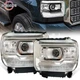 For 2014-2018 GMC Sierra 1500 2500HD 3500HD W/LED DRL Projector Headlights LH+RH