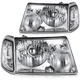 For Ford Ranger 2001-2011 Headlights Assembly Set Pair Chrome Housing Clear Lens