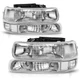 Set (4) Headlights For 1999-2002 Chevy Silverado 2000-2006 Tahoe Suburban 1500