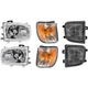 Corner Light & Fog Light & Headlight Kit Left Right for 01-04 Nissan Pathfinder