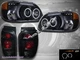 98-01 FORD EXPLORER  CCFL HALO LED BLACK PROJECTOR HEADLIGHTS + TAIL LIGHTS