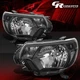 PAIR OF BLACK HOUSING CLEAR CORNER HEADLIGHT/LAMP LH+RH FOR 12-15 TOYOTA TACOMA