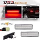 2x Clear Lens Red LED Rear Side Marker Signal Lights For 1971-1983 Dodge Charger
