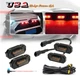 4x Raptor Style Smoked Front Grille Red LED Lights Kit For Toyota RAV4 2019-2022