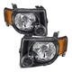 For 2018-2012 Ford Escape SUV Black Headlights Assembly Left+Right Lights Lamps