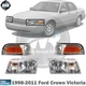 Front Headlights + Corner Lights LH & RH Side For 1998-2011 Ford Crown Victoria