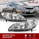 Chrome Clear OE Style JDM Driving Head Lights Lamp Set For 2004-2005 Honda Civic
