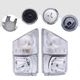 For 2008-2020 ISUZU NPR NPR-HD NQR NRR 4PCS Left+Right Headlight & Corner Lamp
