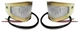 Park Lights Lamps Cream Rim Clear Lens RH LH 1953 1954 Ford Pickup Truck 