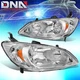FOR 04-05 HONDA CIVIC SEDAN COUPE CHROME HOUSING AMBER CORNER HEADLIGHT HEADLAMP