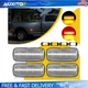 4X Clear LED Fender Side Marker Lights For 10-18 Dodge RAM 2500 3500 Dually Bed