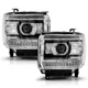 Clear OE Style LED DRL Head Lights Lamps For 2014-2018 GMC Sierra 1500 2500 3500