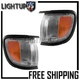 Left Right Pair Black Corner Turn Signal Lights for 1996-99 NISSAN PATHFINDER