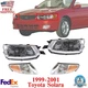 Headlights Assembly Halogen + Corner Lights LH & RH For 1999-2001 Toyota Solara