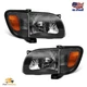 Pair Headlights For 2001-2004 Toyota Tacoma Black Lamp Assembly + Corner Light