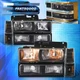 For C10 C/K Silverado Suburban 94-98 Headlights +Signal Bumper Corner Lamp Black
