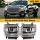 Clear LED Head DRL Lights Projector Lamp For 2014-2018 GMC Sierra 1500 2500 3500