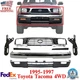 Front Bumper Face Bar Chrome Steel Kit + Grille For 1995-1997 Toyota Tacoma 4WD