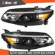 Labwork Headlight For Chevy Malibu 2016-2018 Clear Black Housing Right&Left Side