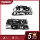 Headlight Assembly with Signal For 1999-2002 Chevy Silverado 1500 Halogen Chrome
