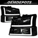 For 2003-2006 Chevy Silverado Avalanche BLACK Headlights W/ LED DRL Bumper Lamp 