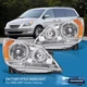 For 05-07 Honda Odyssey Replacement Headlights Bumper Lamp Assembly Chrome Amber