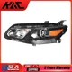Front Left Headlight Assembly Halogen Projector For 16-2018 Chevy Malibu Black