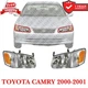 Set of 4 Corner Lights with Headlights Head Lamp Kit For 2000-2001 Toyota Camry