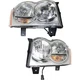 Front Headlight Set Compatible with 2005-2007 Jeep Grand Cherokee