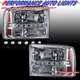Pair of 1 Piece Style Headlights for 99-04 Ford SuperDuty Truck and Excursion