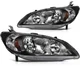 Fits 2004 2005 Honda Civic Left Right Pair Headlights Assembly Replacement