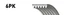 Gates Alternator Fan V-Ribbed Drive Belt 6PK1750  - BRAND NEW - 5 YEAR WARRANTY