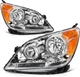 PAIR/SET Chrome Amber Headlights Headlamps Assembly For Honda Odyssey 2005-2007
