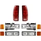 Headlight Kit For 1994-1998 GMC C1500 K1500 Suburban with Tail Light