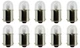 CEC Industries #5008 Bulbs, 12 V, 10 W, BA15s Base, T-6 shape (Box of 10)