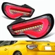 CHROME HOUSING LED REAR BRAKE TAIL LIGHTS LAMPS FIT 13-20 SCION FR-S SUBARU BRZ