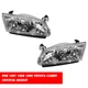 PAIR For 1997-1999 1998 Toyota Camry Crystal Design Headlights Headlamp Halogen