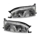 For Toyota Camry 1992 1993 1994 Headlight Driver and Passenger Side Pair Halogen