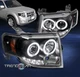 For 08 09 10 11 12 Ford Escape LED Halo Projector Headlight Headlamp Lamp Black