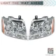 1 Pair Headlights For Chevy Avalanche Tahoe Suburban 2007-2014 Halogen Chrome