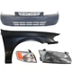 Kit Bumper Cover Fascia Front For Toyota Camry 1997-1999